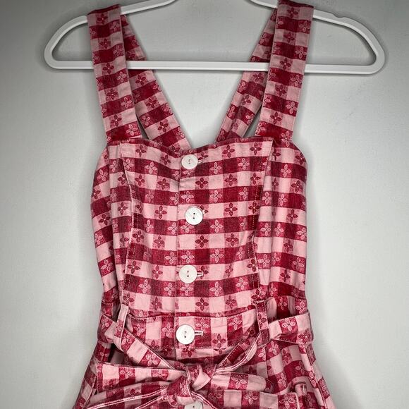 Rachel Antonoff Daisy Gingham Tablecloth Romper Size 2 - Picture 6 of 8